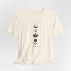 Scandinavian Moon and Flowers T-Shirt