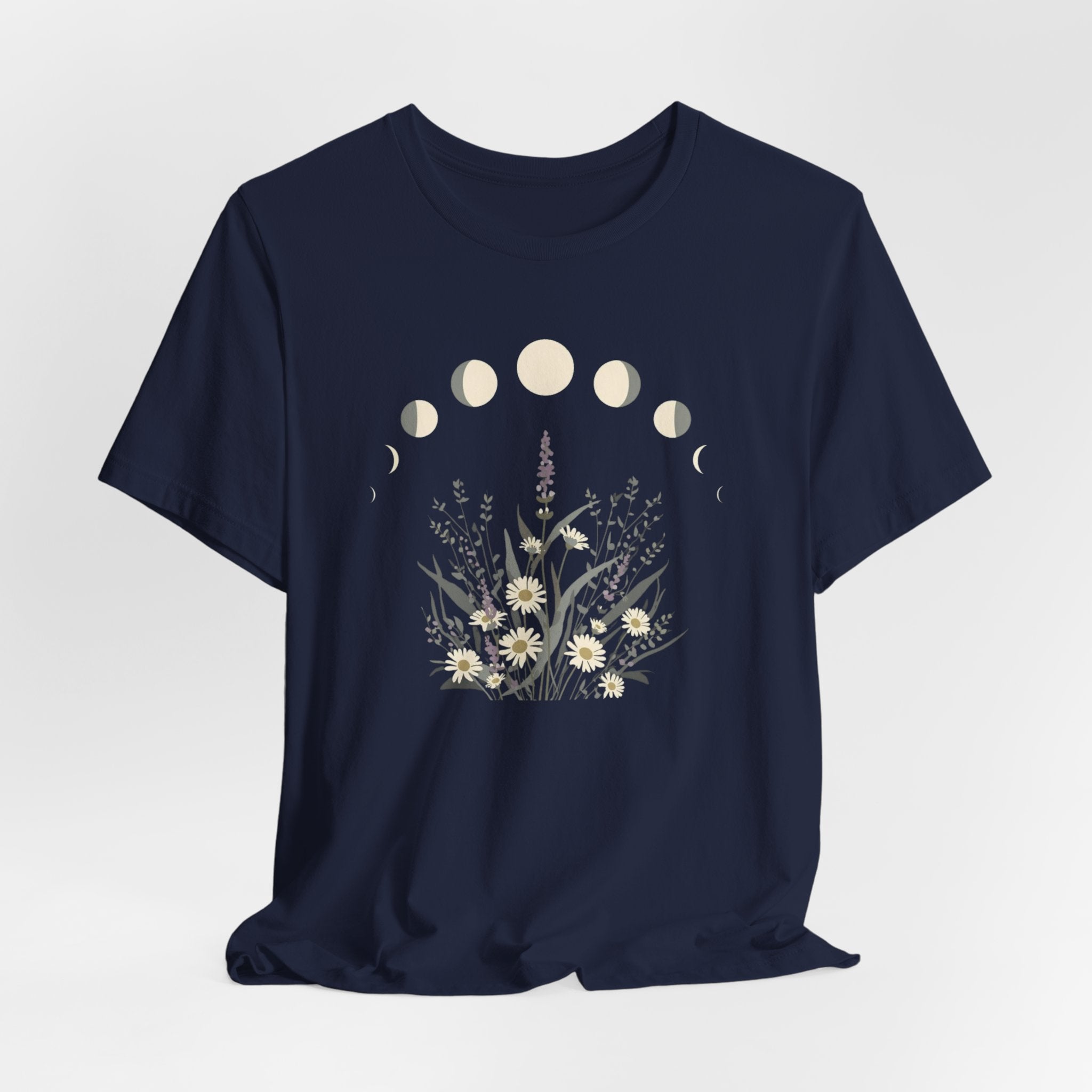 Lavender and Daisy Moon Phases T-Shirt