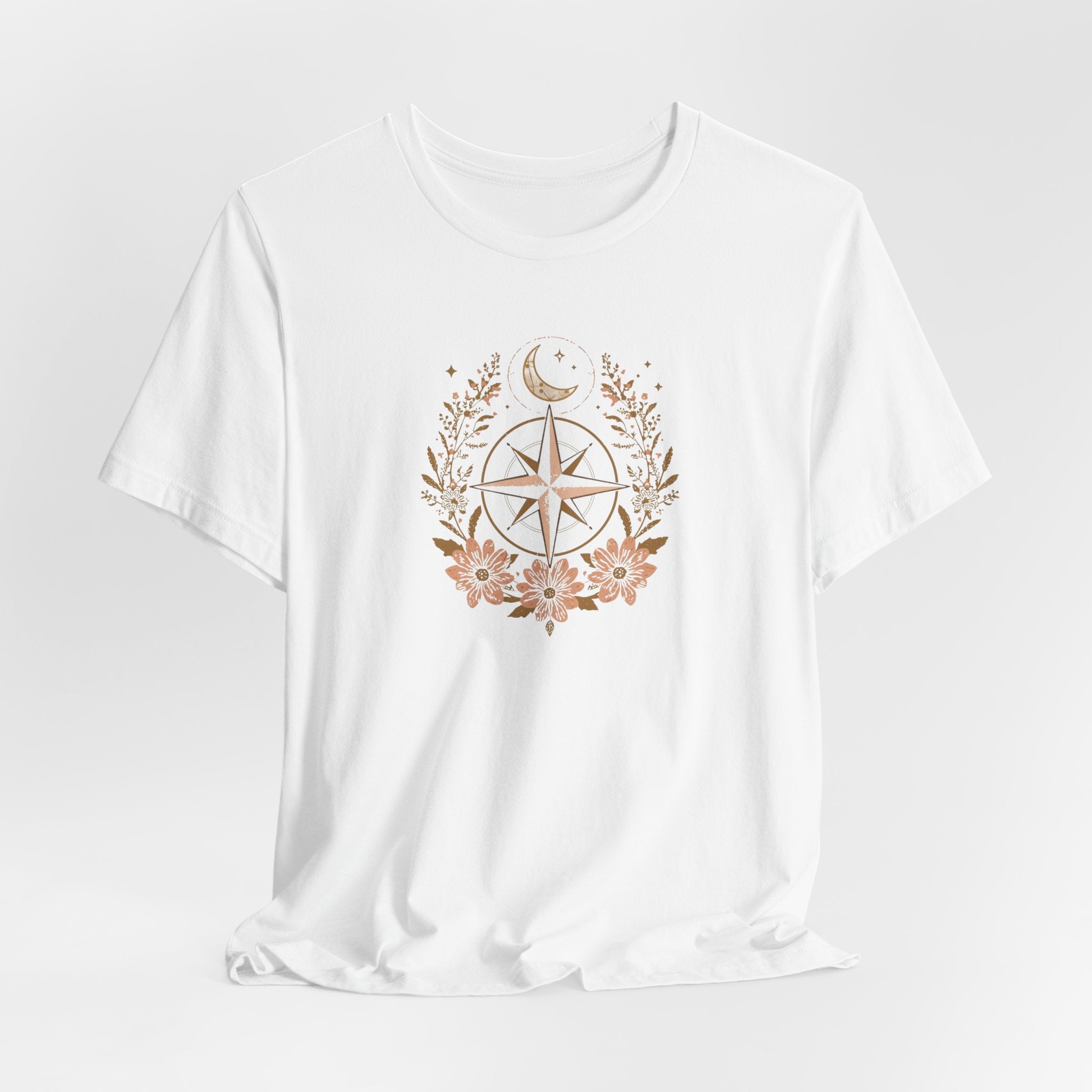 Celestial Compass Floral Graphic T-Shirt