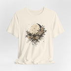 Celestial Moon & Roses Graphic T-Shirt