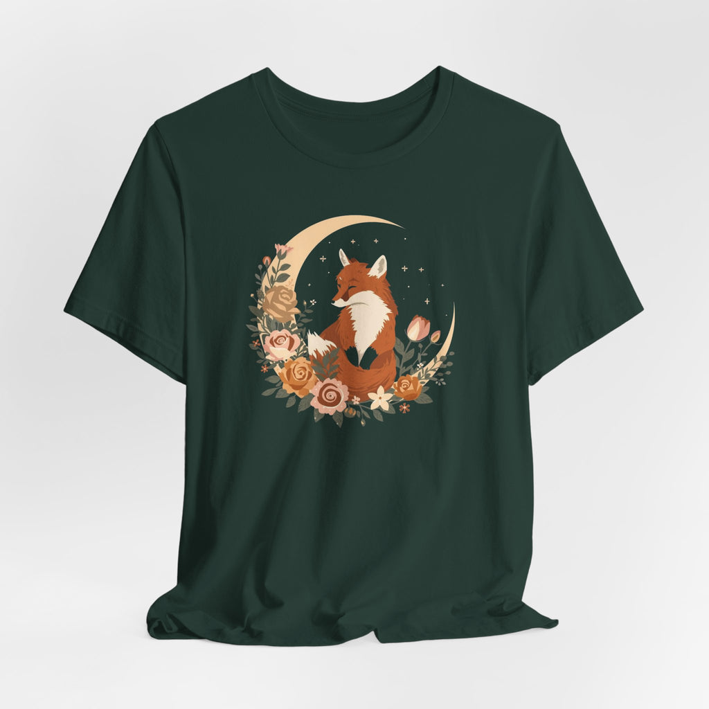 Crescent Moon and Wildflower Fox T-Shirt