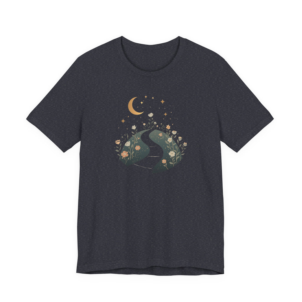 Moonlit Wildflower Path Graphic T-Shirt