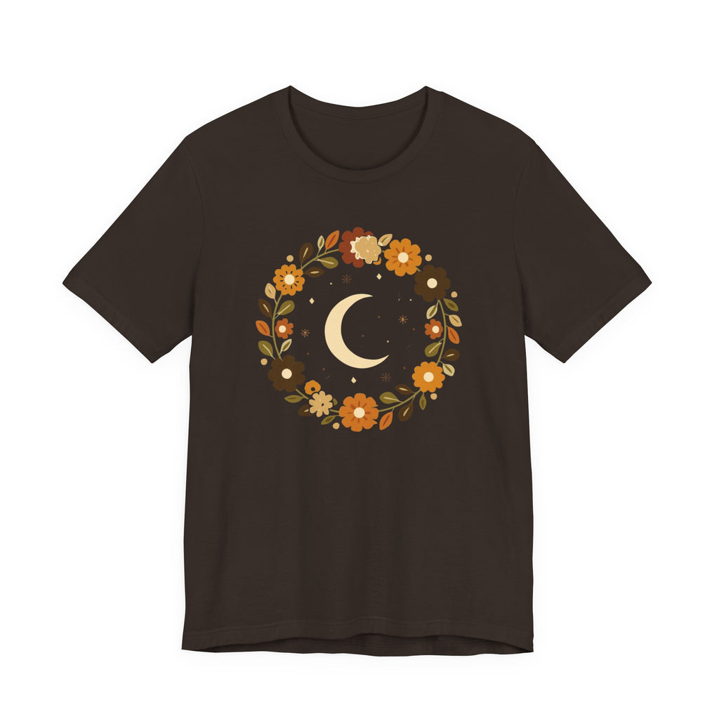 Retro Celestial Floral Wreath T-Shirt