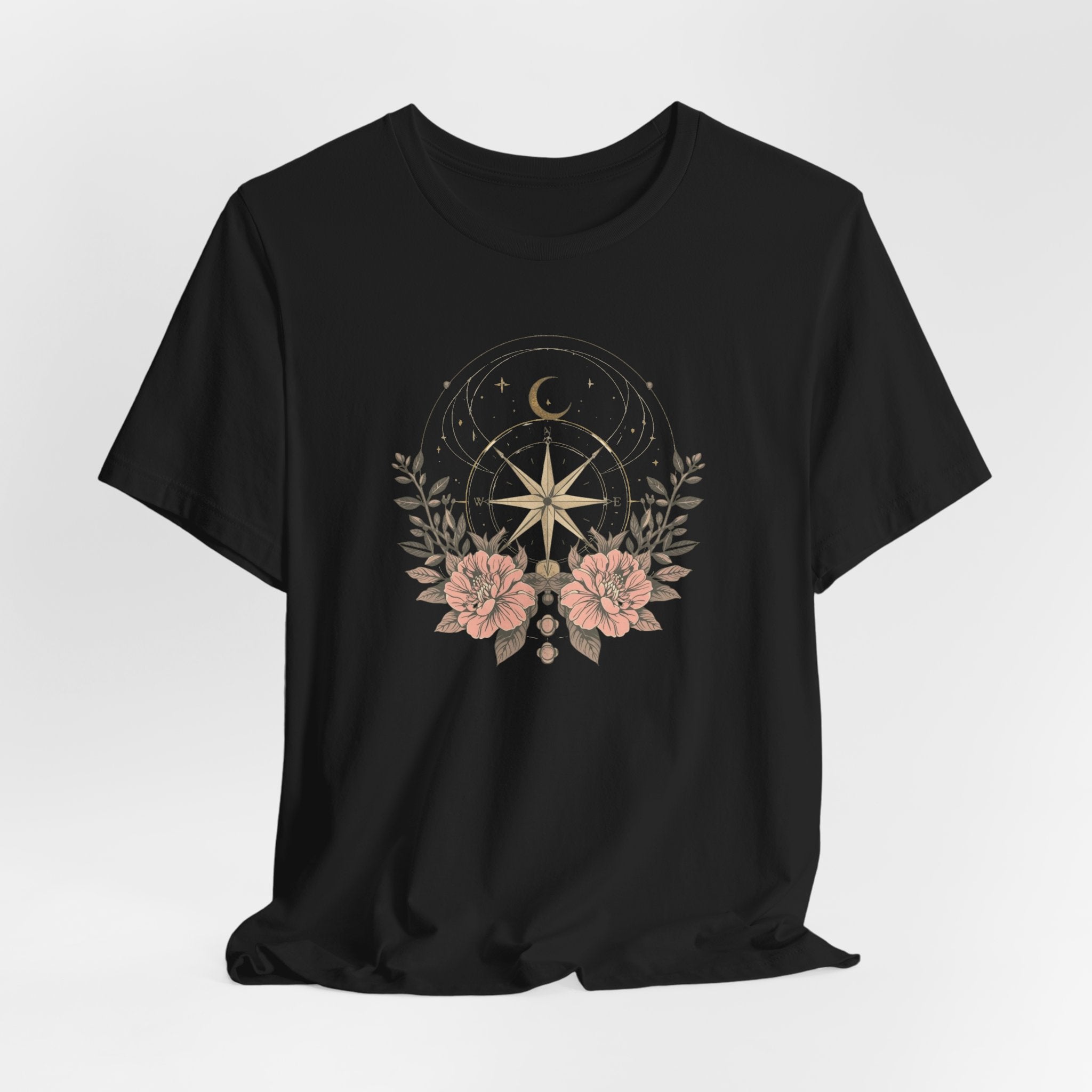 Celestial Compass Floral Graphic T-Shirt