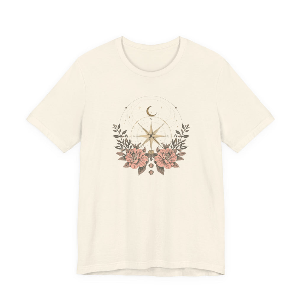 Celestial Compass Floral Graphic T-Shirt