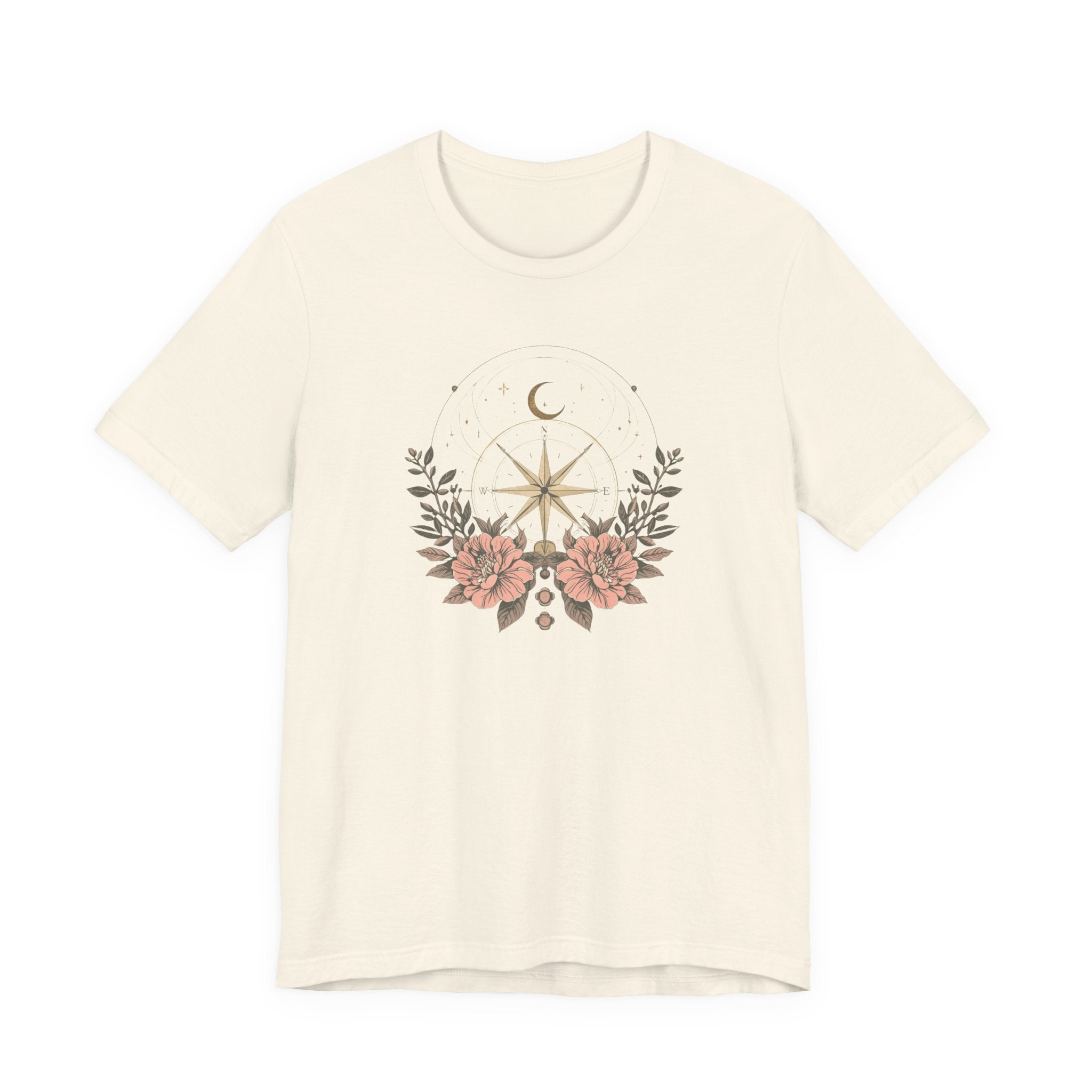 Celestial Compass Floral Graphic T-Shirt