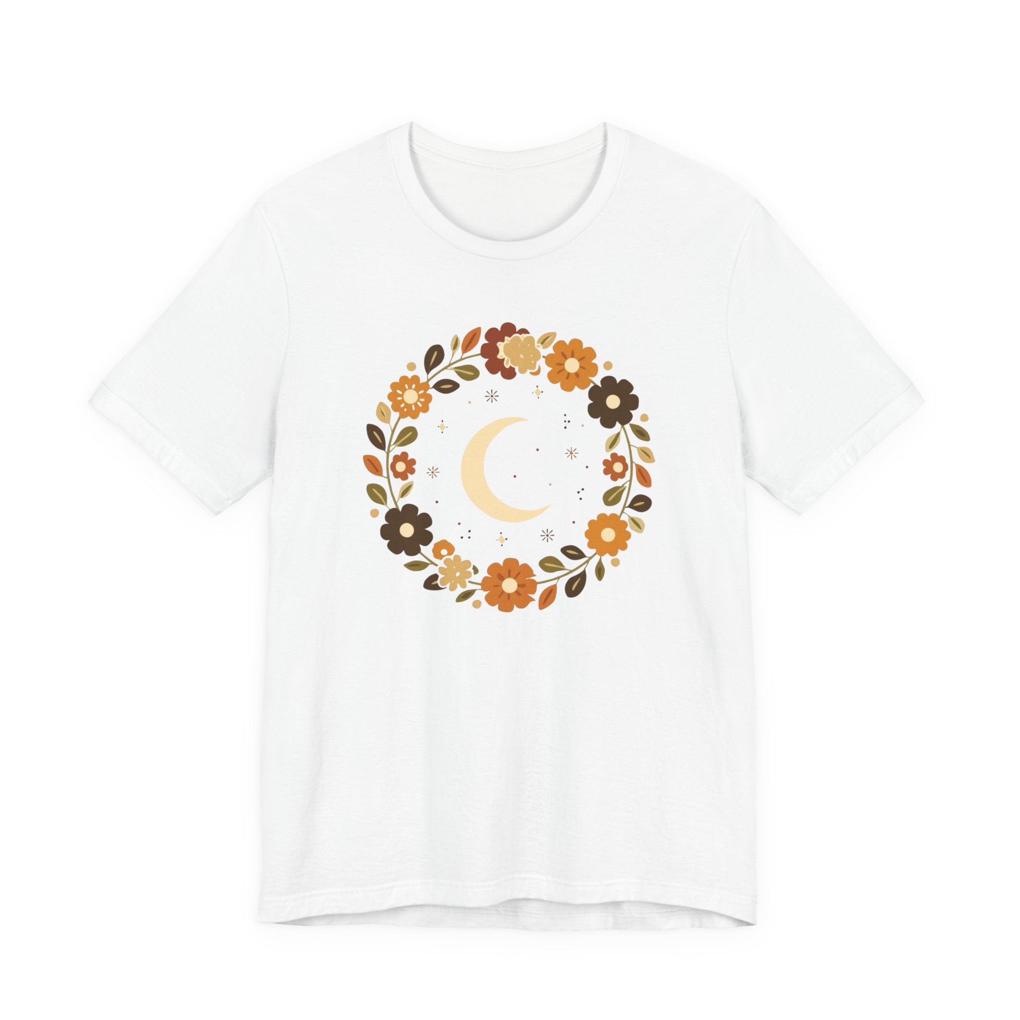 Retro Celestial Floral Wreath T-Shirt