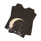 Moonlit Wolf Wildflower Graphic T-Shirt