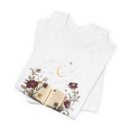 Celestial Rose Book Lover Graphic T-Shirt