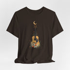 Celestial Floral Guitar Graphic T-Shirt