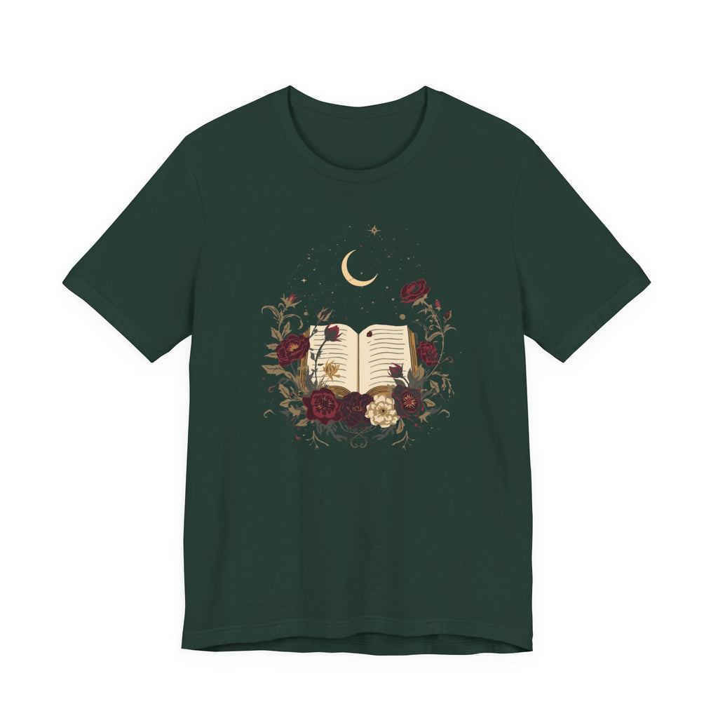 Celestial Rose Book Lover Graphic T-Shirt