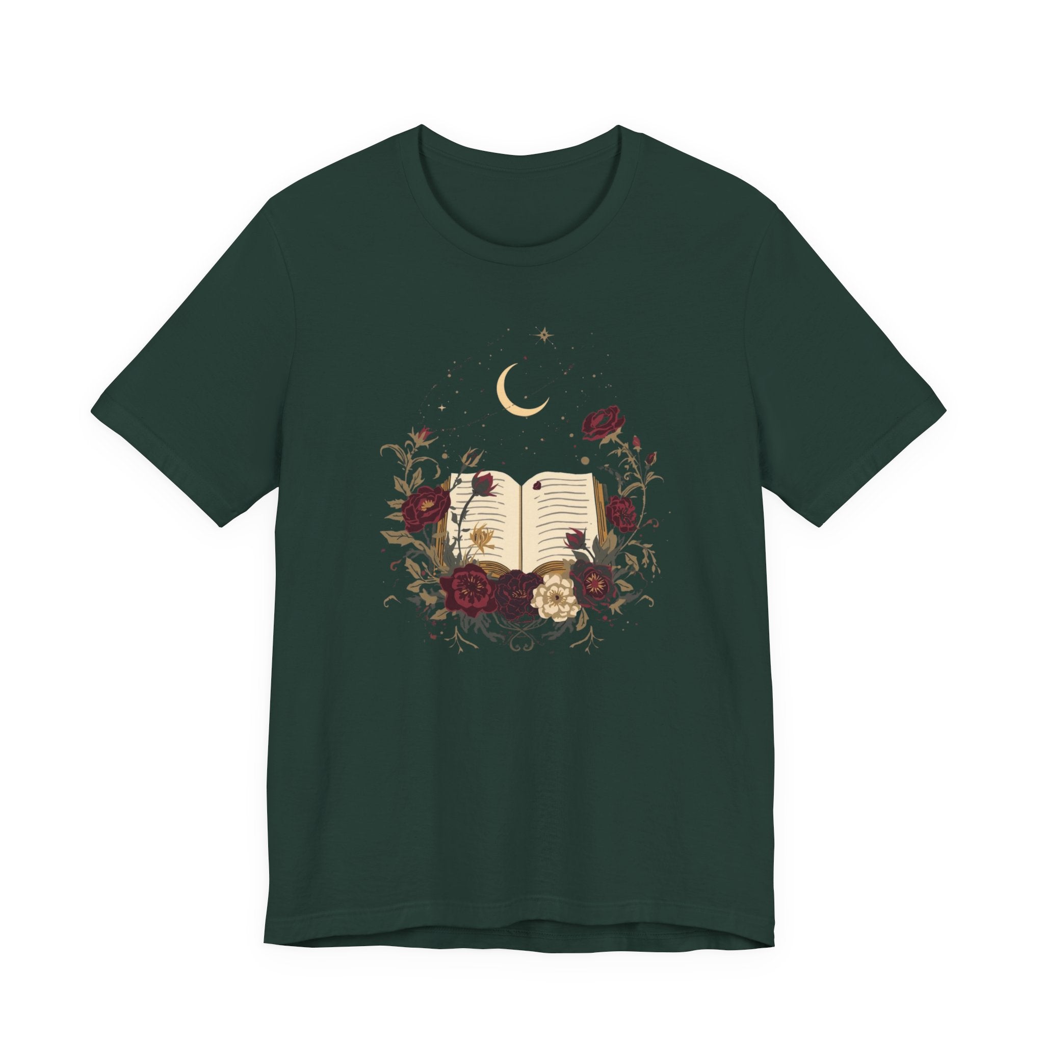 Celestial Rose Book Lover Graphic T-Shirt
