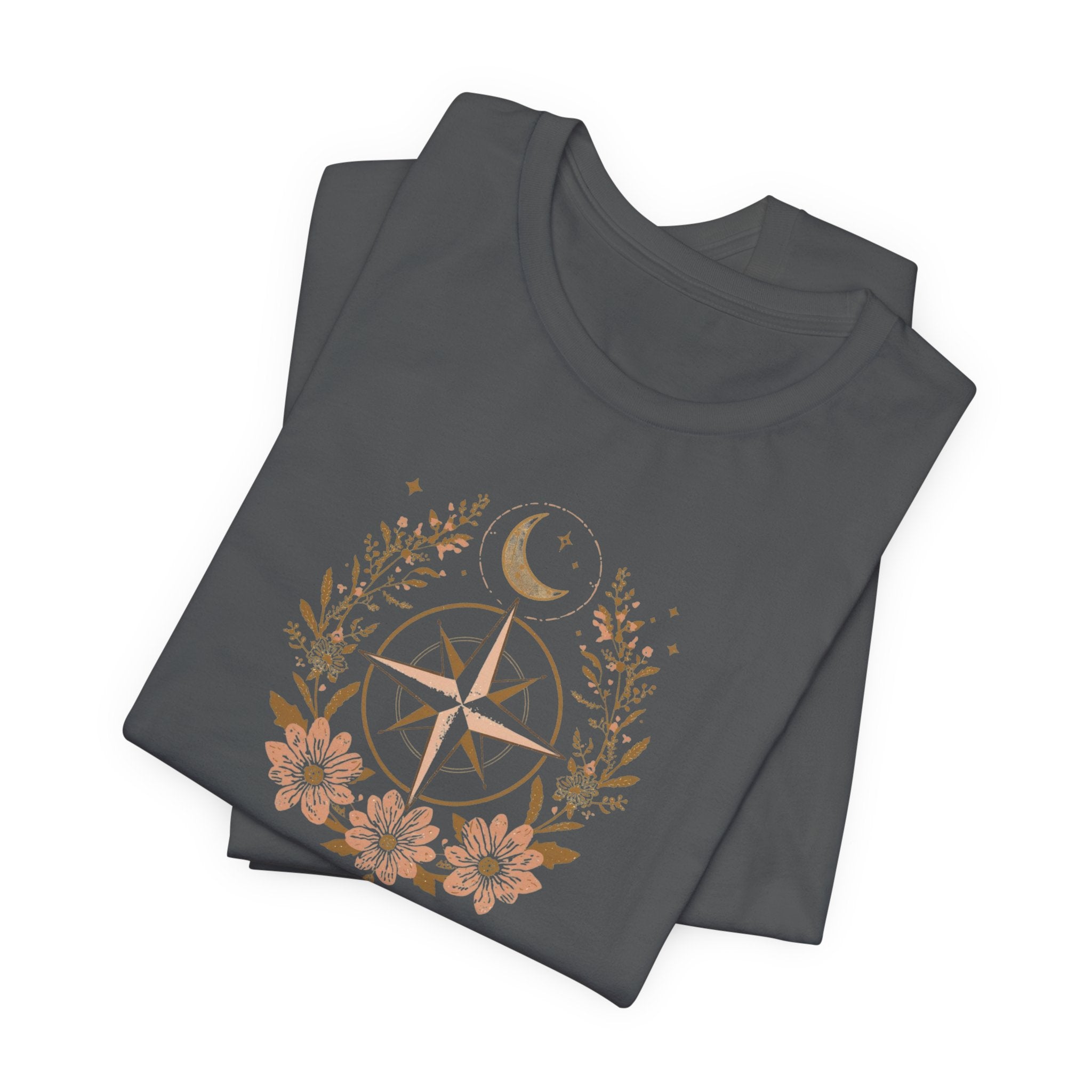 Celestial Compass Floral Graphic T-Shirt