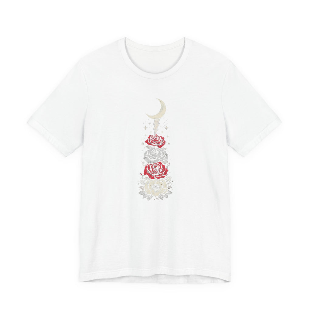 Moon & Lightning Rose Graphic T-Shirt