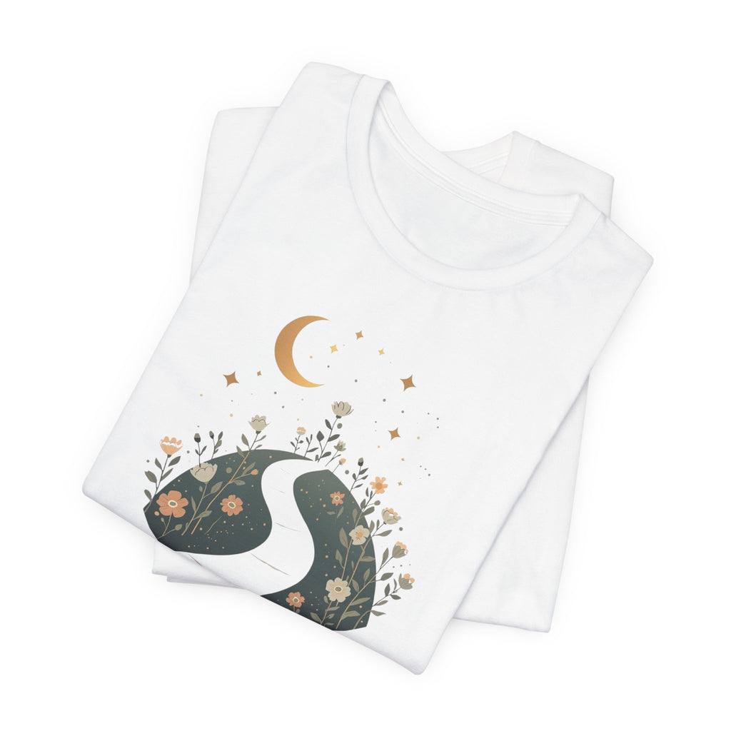 Moonlit Wildflower Path Graphic T-Shirt