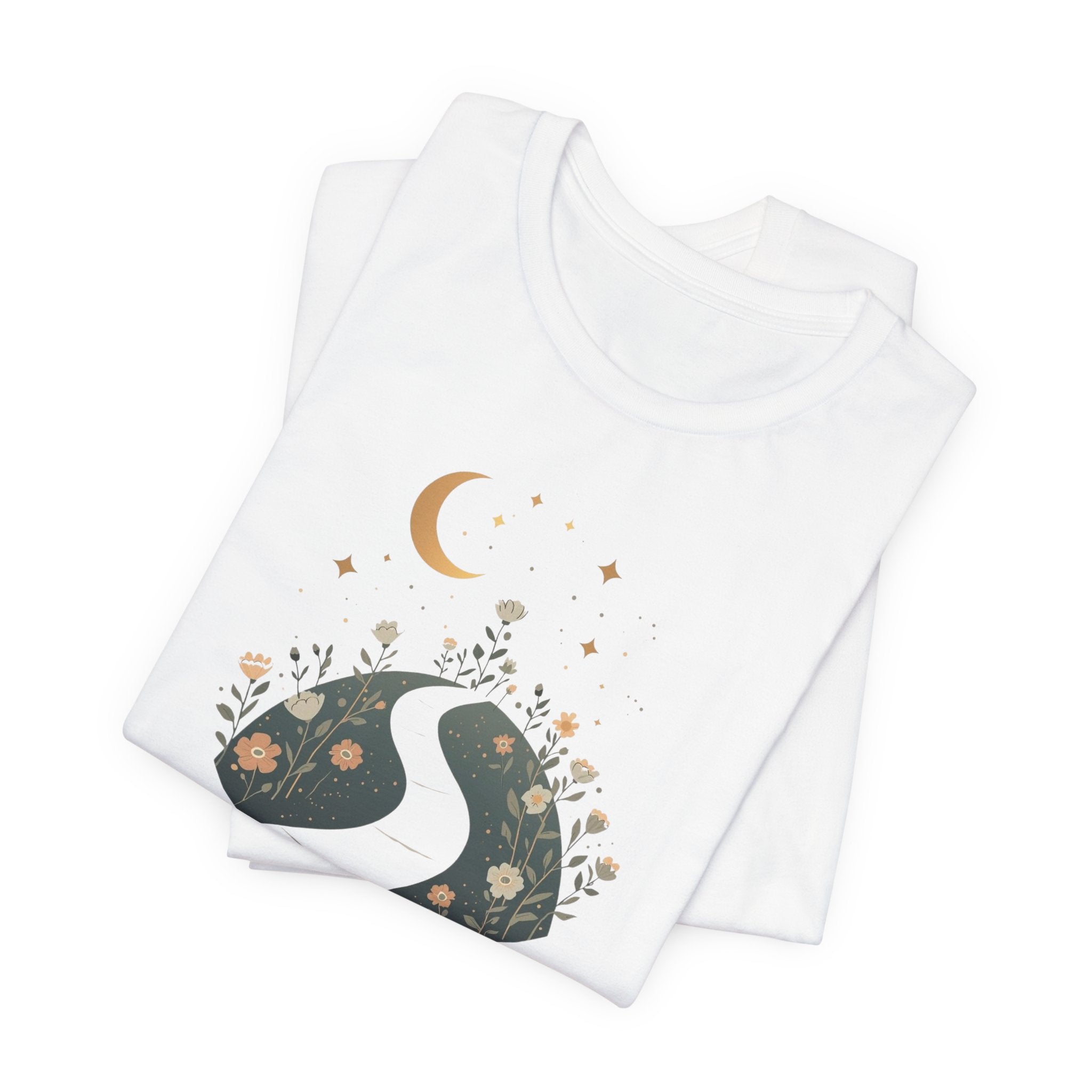 Moonlit Wildflower Path Graphic T-Shirt
