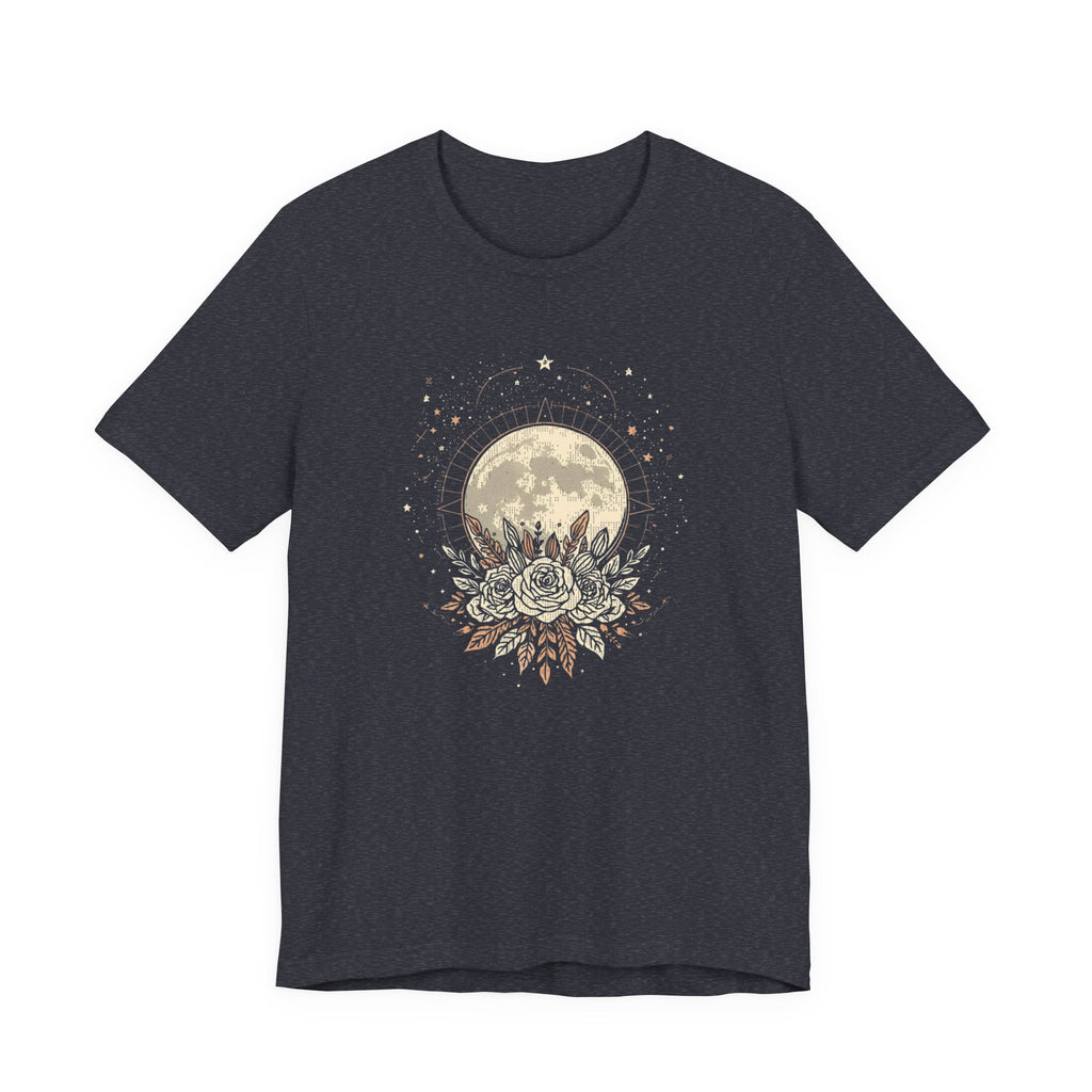 Full Moon & Flower Celestial Graphic T-Shirt