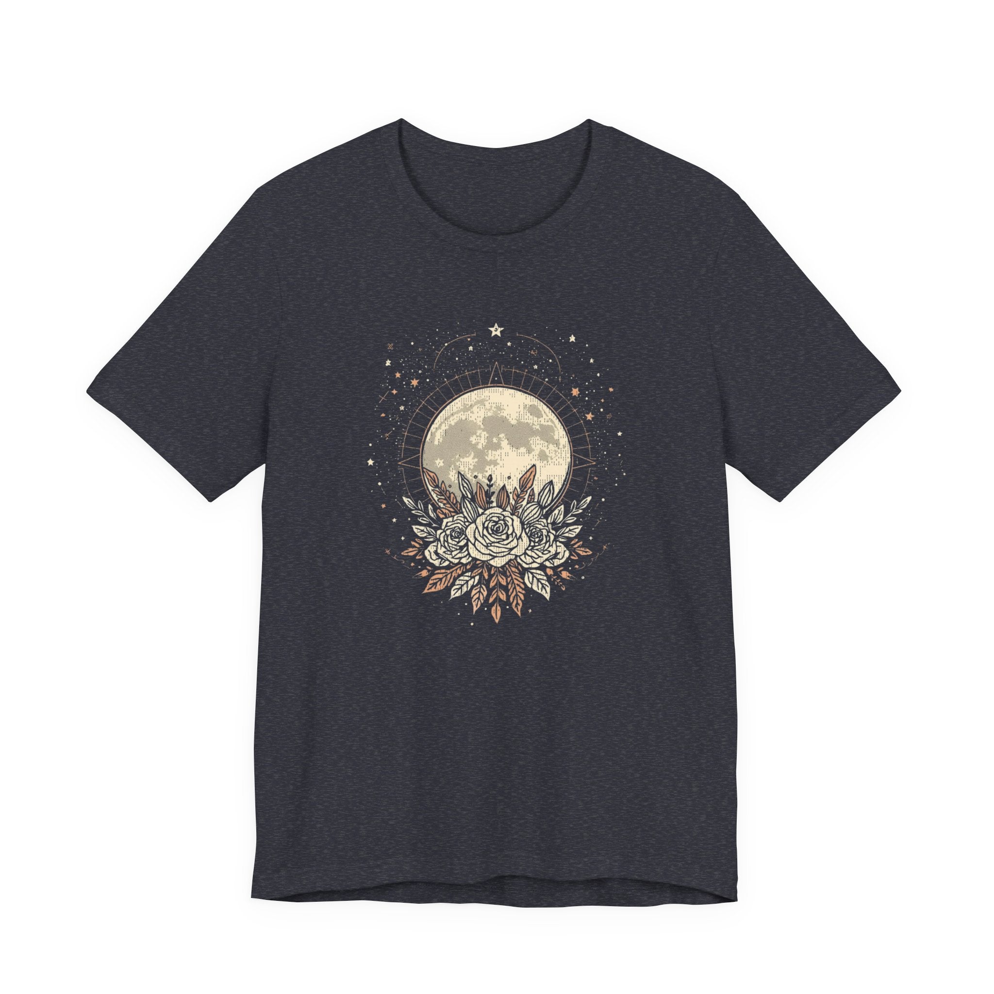 Full Moon & Flower Celestial Graphic T-Shirt
