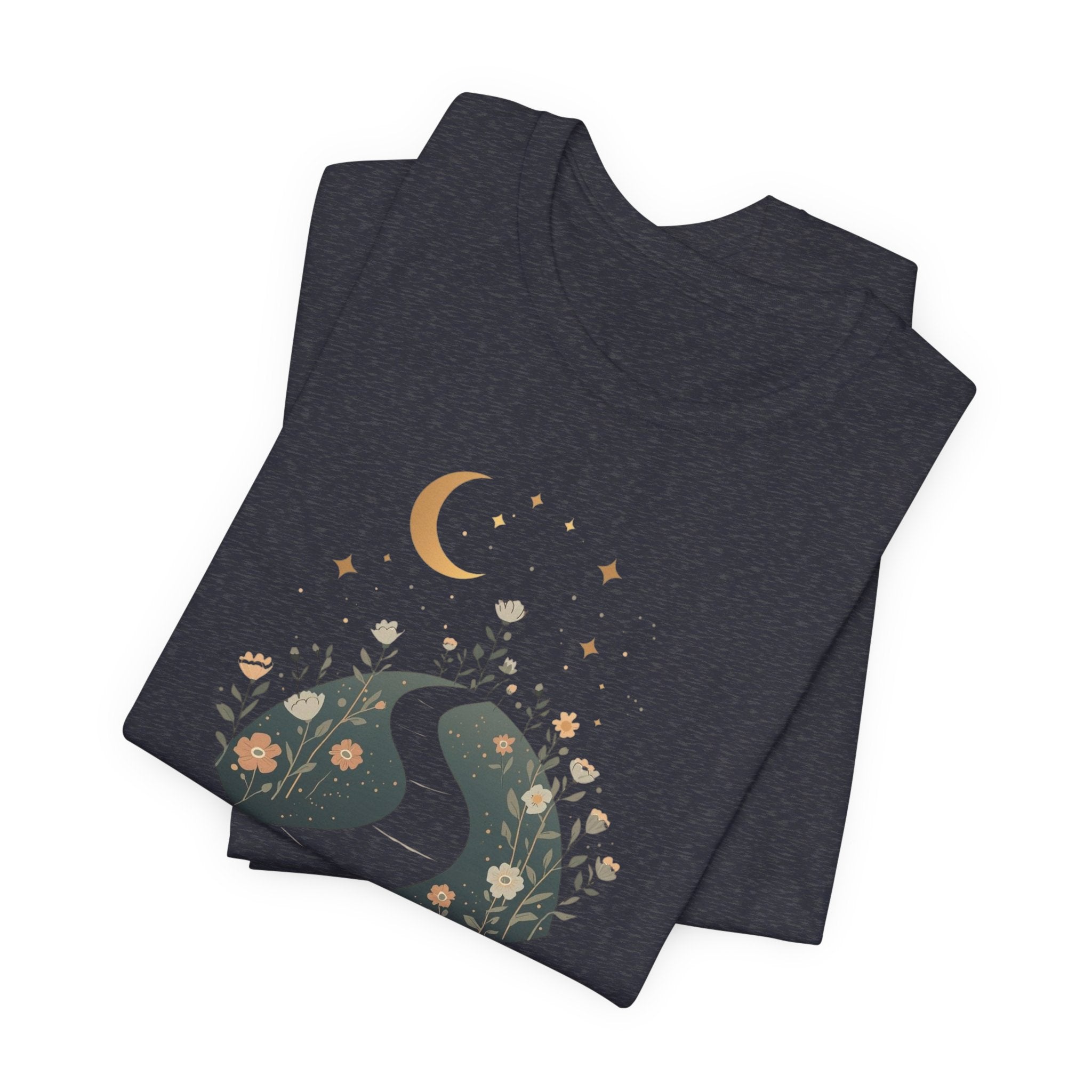 Moonlit Wildflower Path Graphic T-Shirt