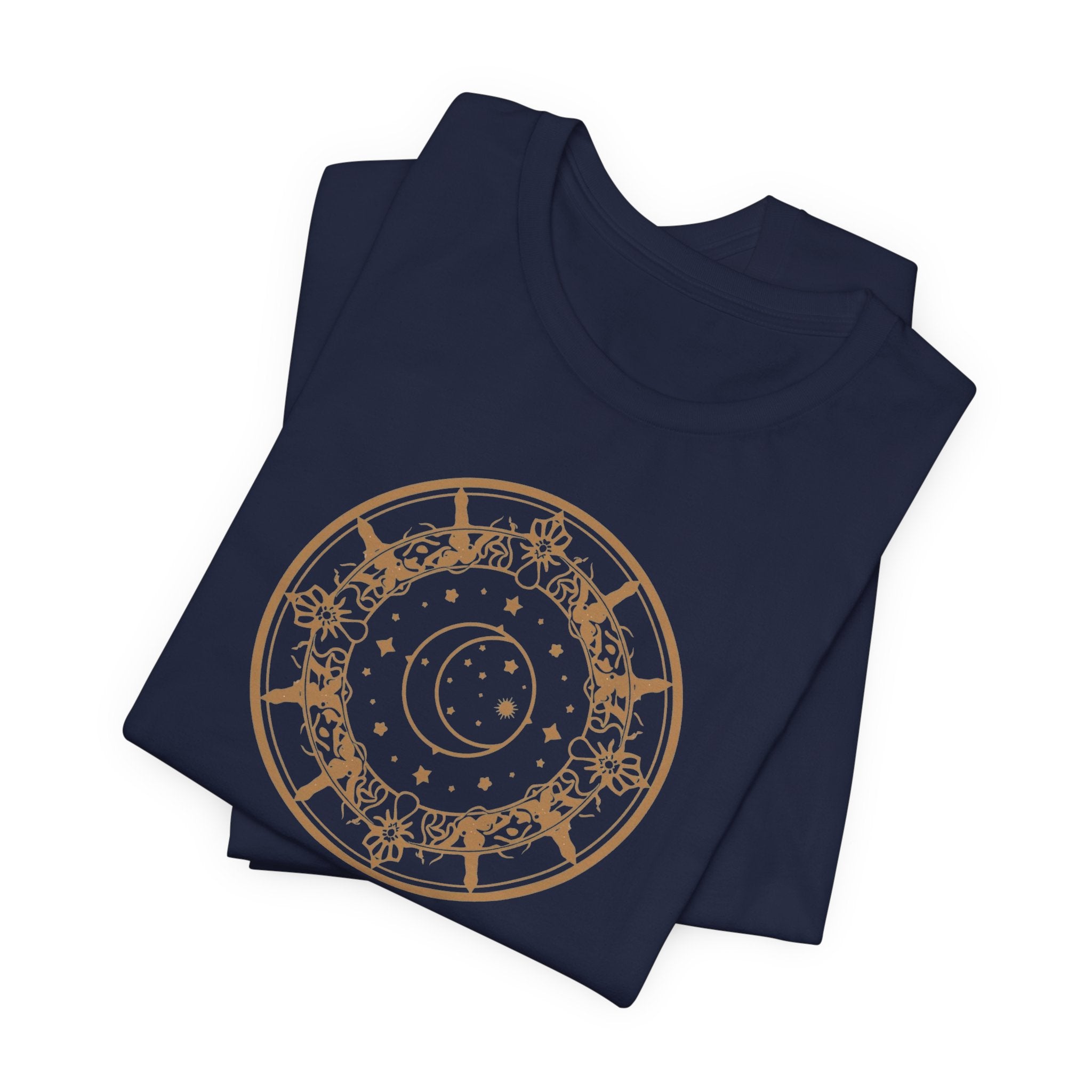 Celestial Moon & Stars Circle T-Shirt