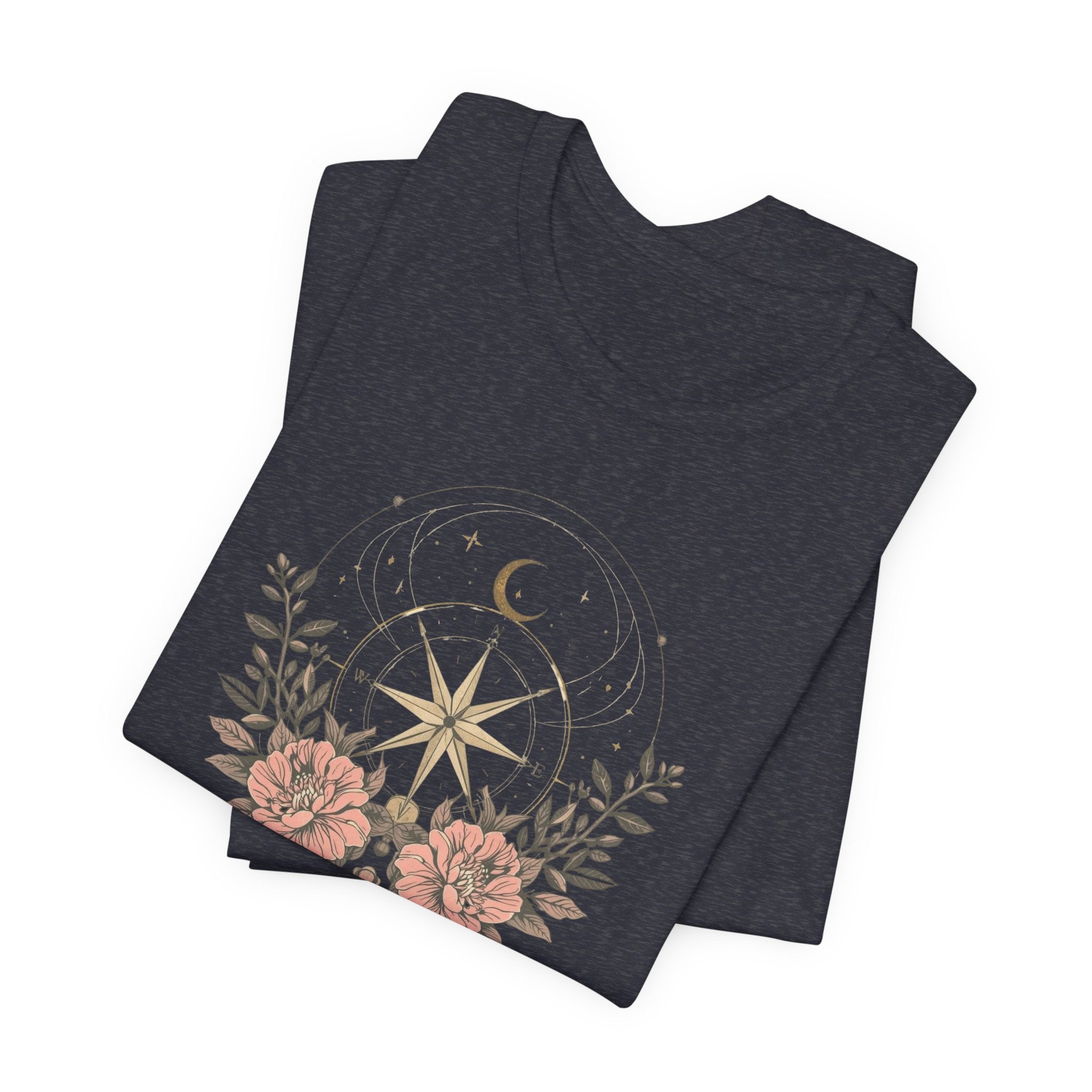 Celestial Compass Floral Graphic T-Shirt