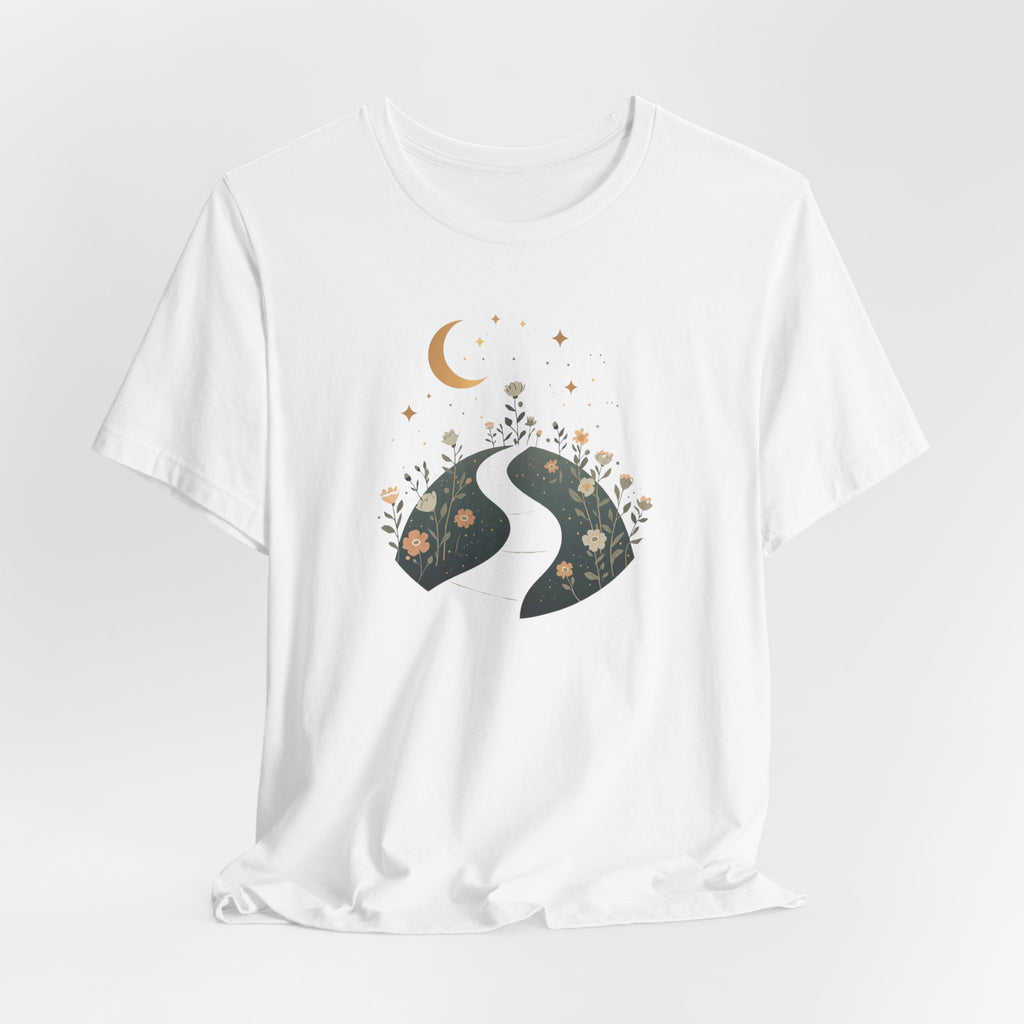 Moonlit Wildflower Path Graphic T-Shirt