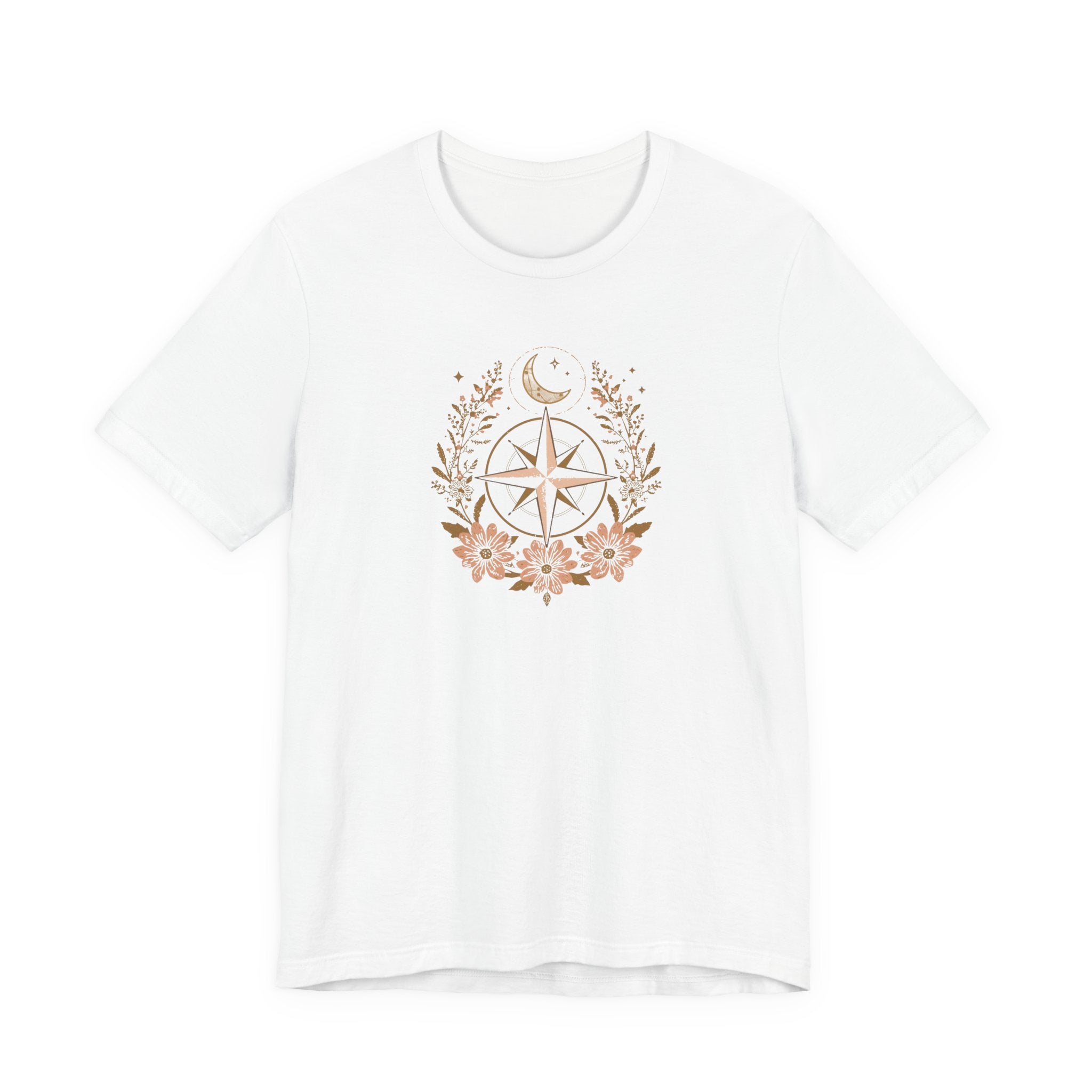 Celestial Compass Floral Graphic T-Shirt