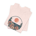Sunset Ocean Moon Floral T-Shirt