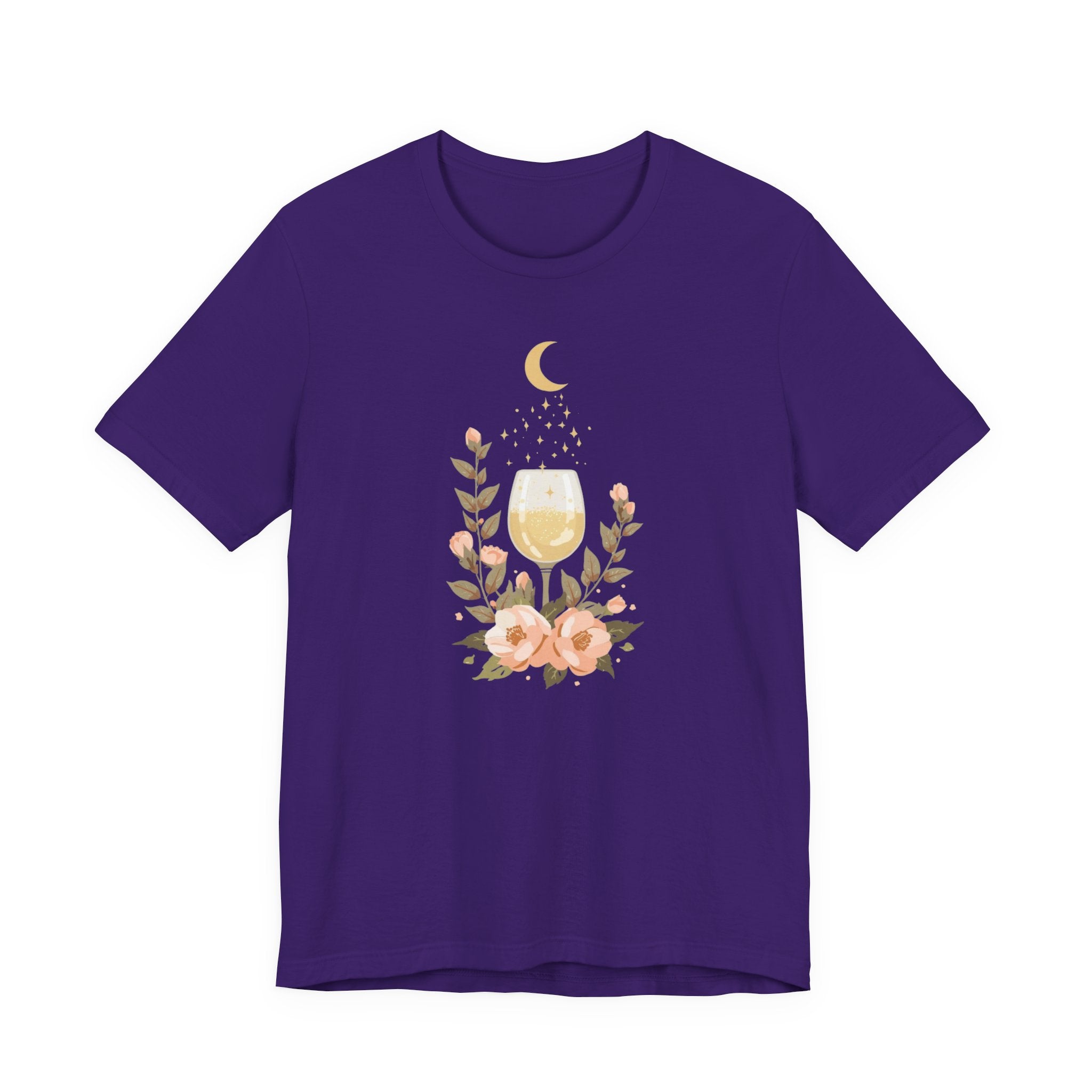 Celestial Wine & Blush Florals Graphic T-Shirt
