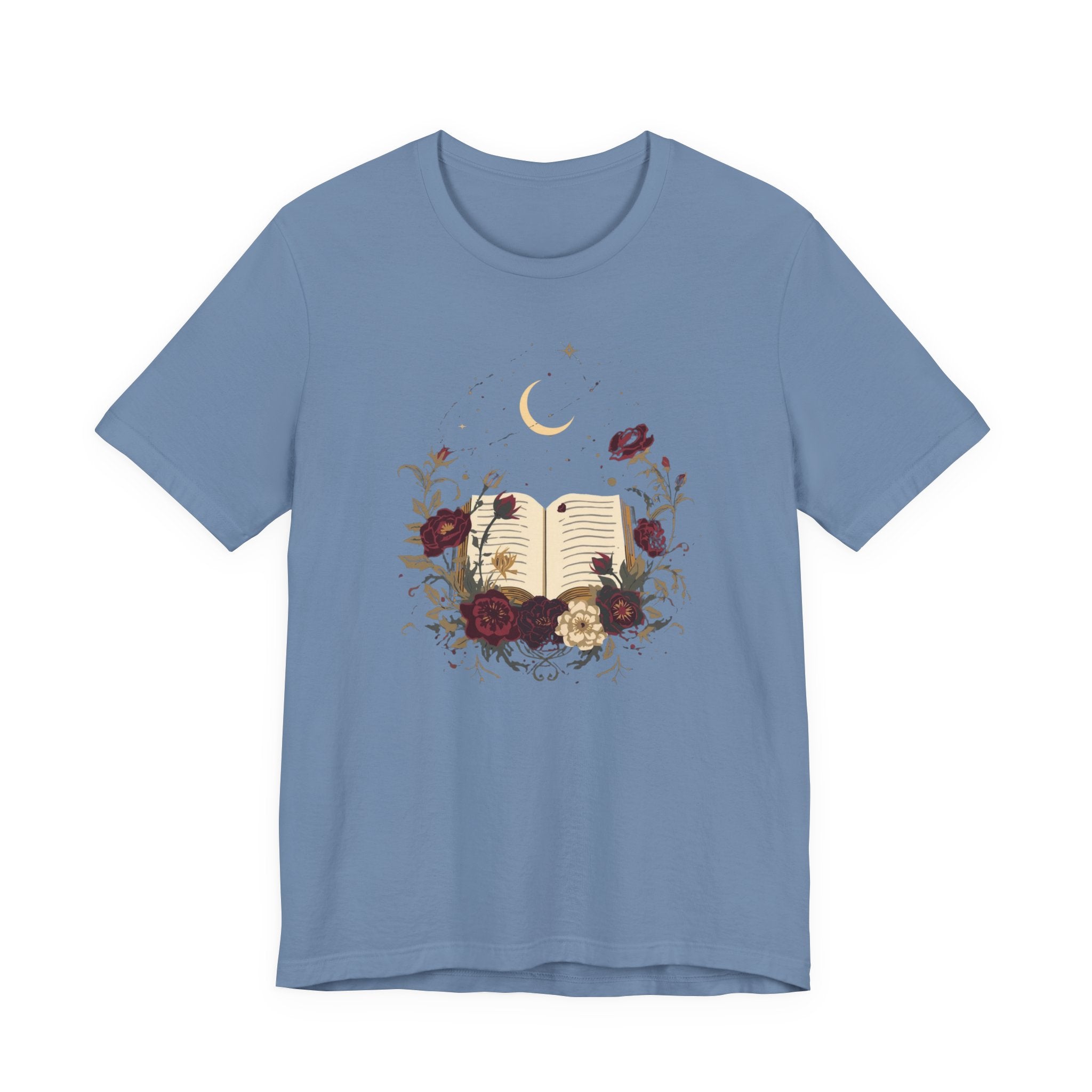 Celestial Rose Book Lover Graphic T-Shirt