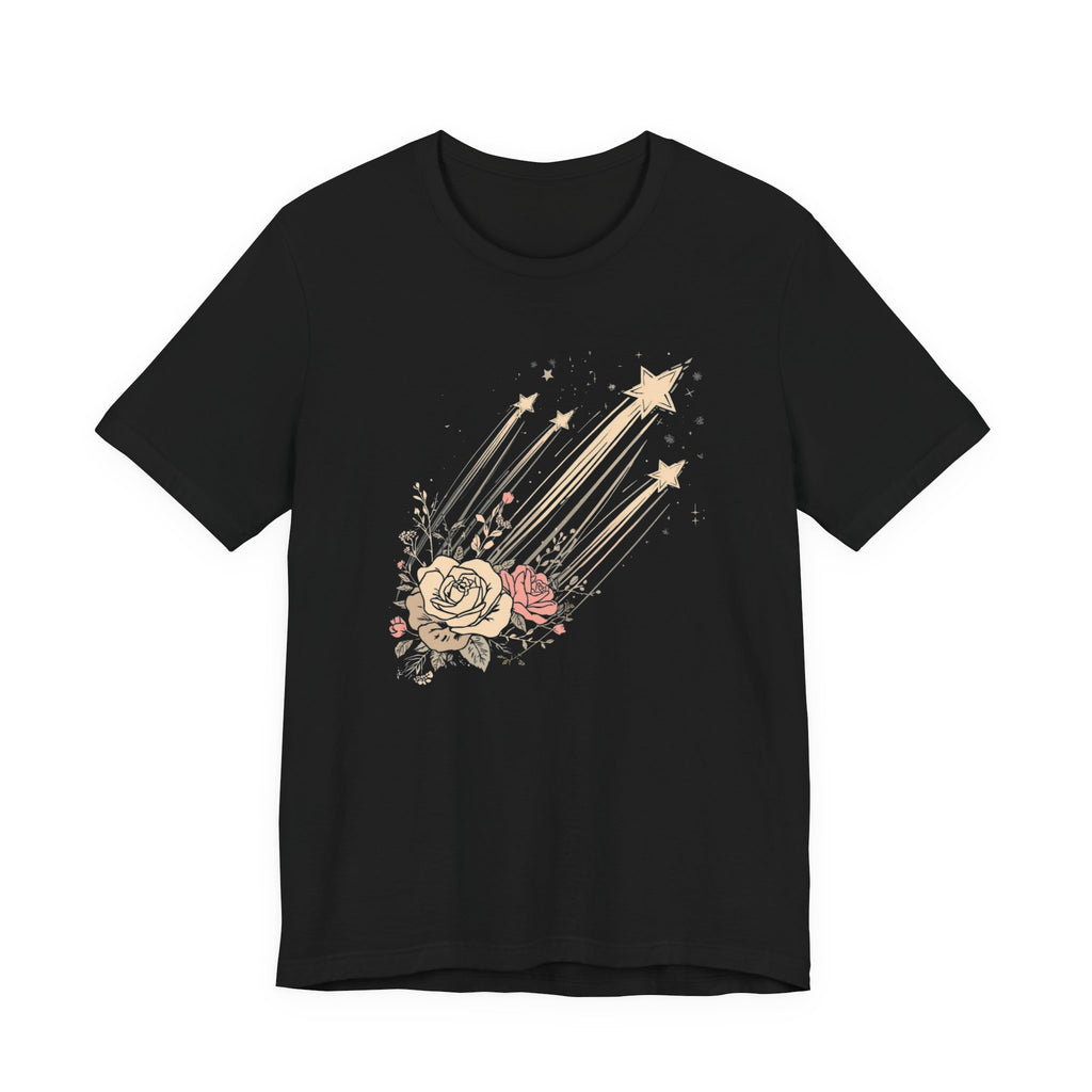 Shooting Stars & Roses Celestial Graphic T-Shirt