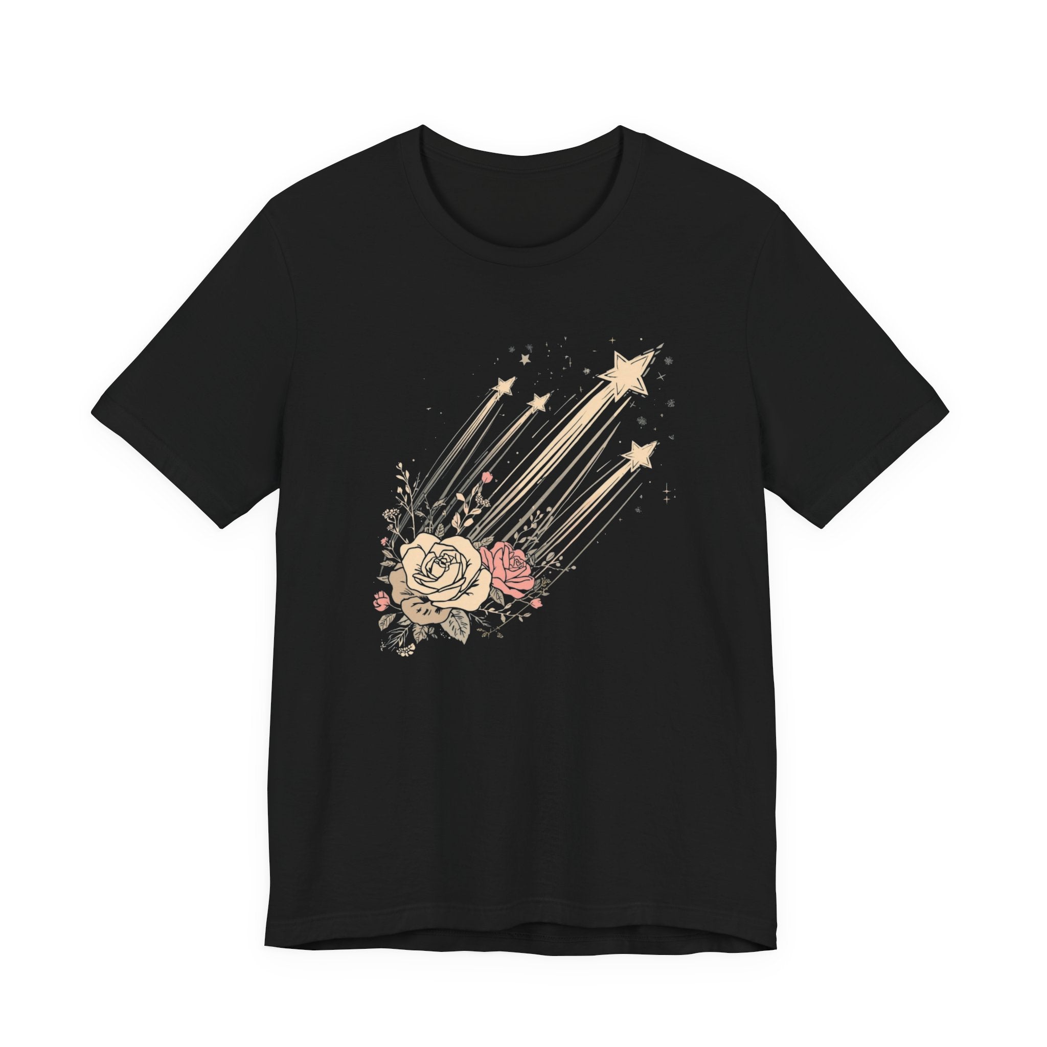 Shooting Stars & Roses Celestial Graphic T-Shirt
