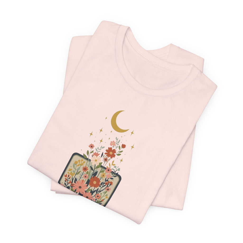 Blooming Suitcase Celestial Graphic T-Shirt