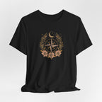 Celestial Compass Floral Graphic T-Shirt