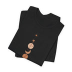 Warm Scandinavian Crescent Moon and Flowers T-Shirt