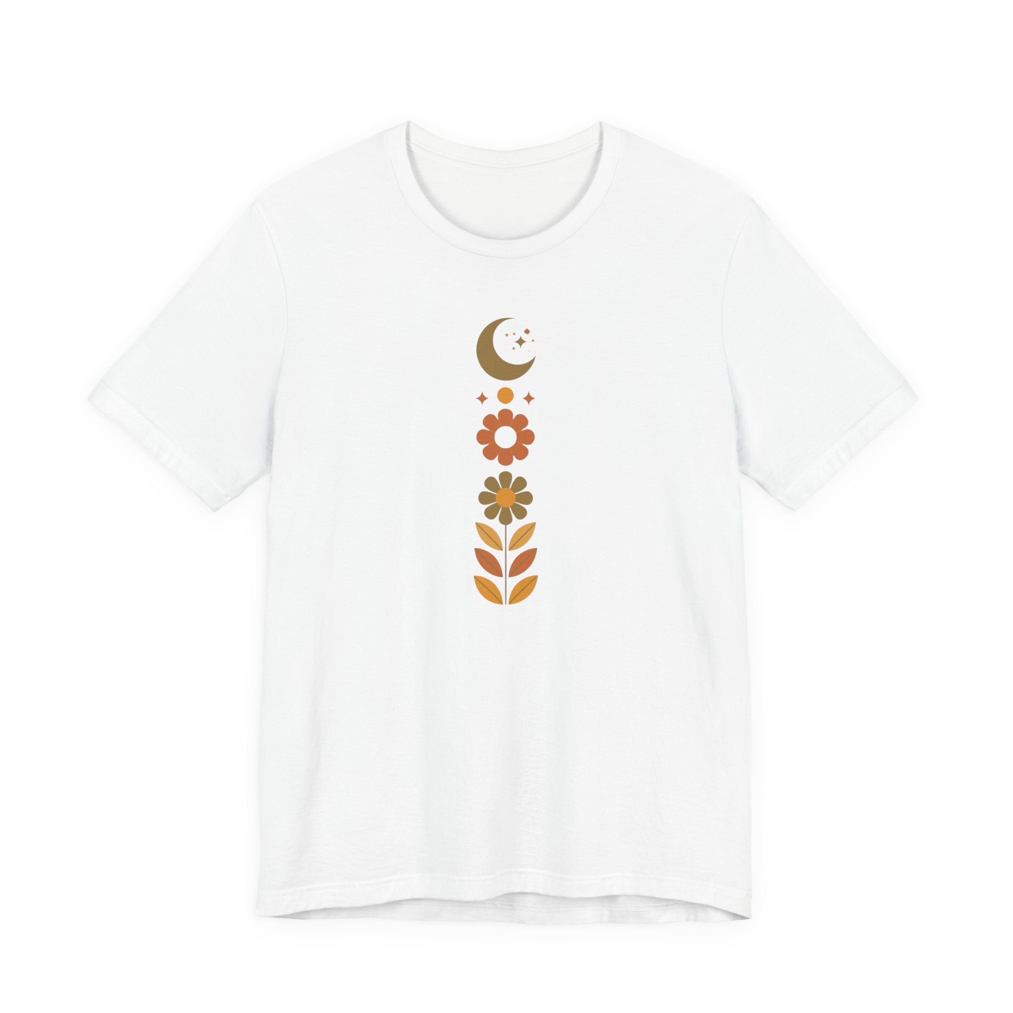 Retro Moon and Flowers T-Shirt