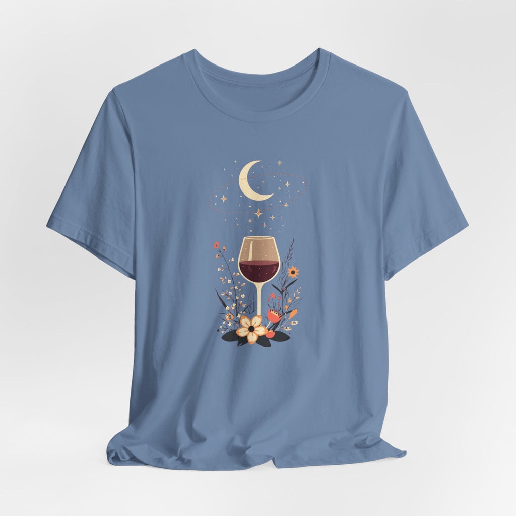 Celestial Wine & Wildflowers Graphic T-Shirt