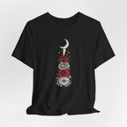 Moon & Lightning Rose Graphic T-Shirt