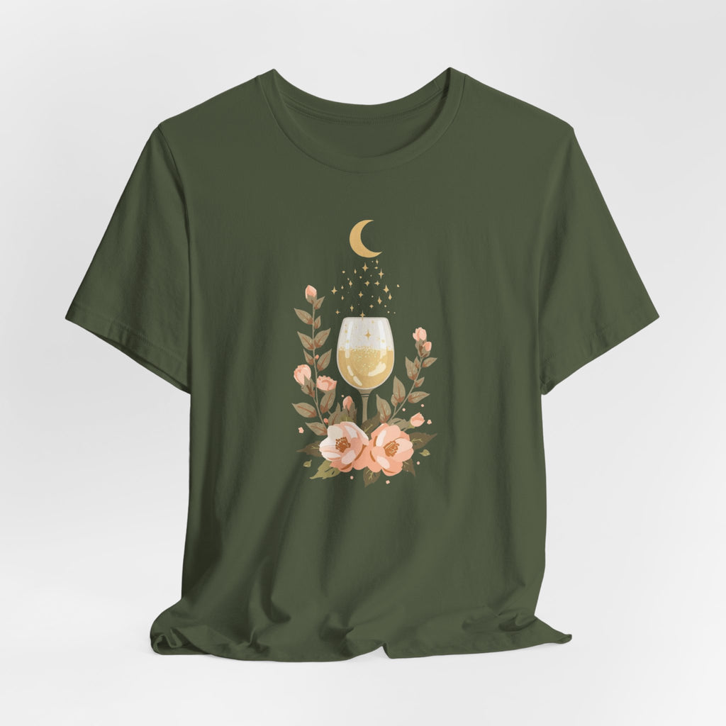 Celestial Wine & Blush Florals Graphic T-Shirt