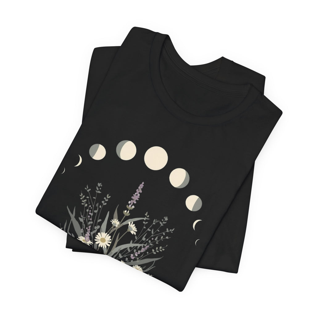 Lavender and Daisy Moon Phases T-Shirt