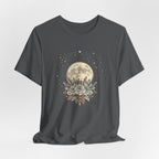 Full Moon & Flower Celestial Graphic T-Shirt