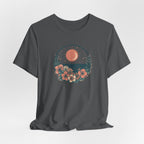 Sunset Ocean Moon Floral T-Shirt