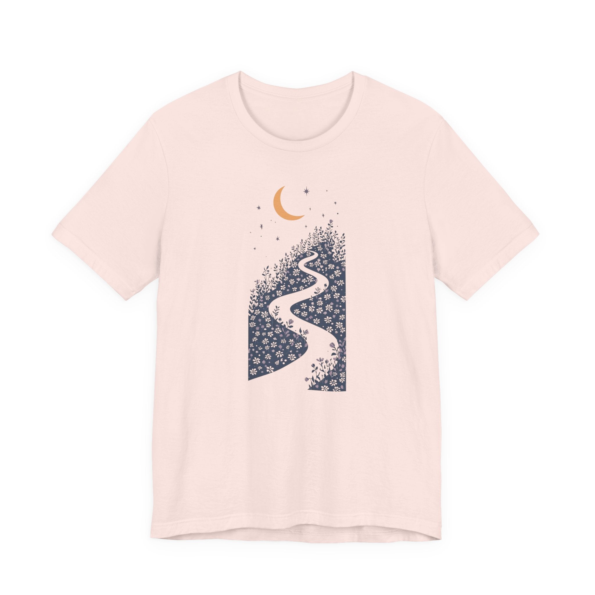 Moonlit Wildflower Path Graphic T-Shirt