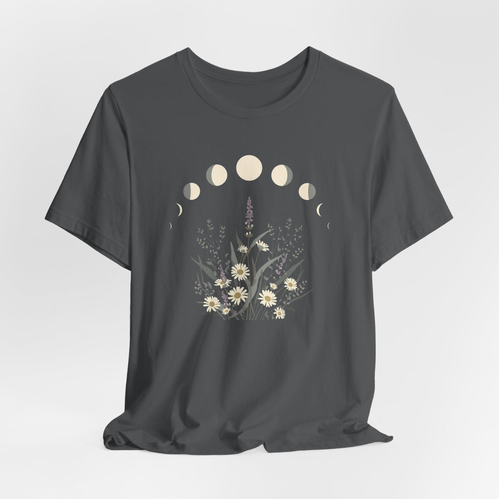 Lavender and Daisy Moon Phases T-Shirt
