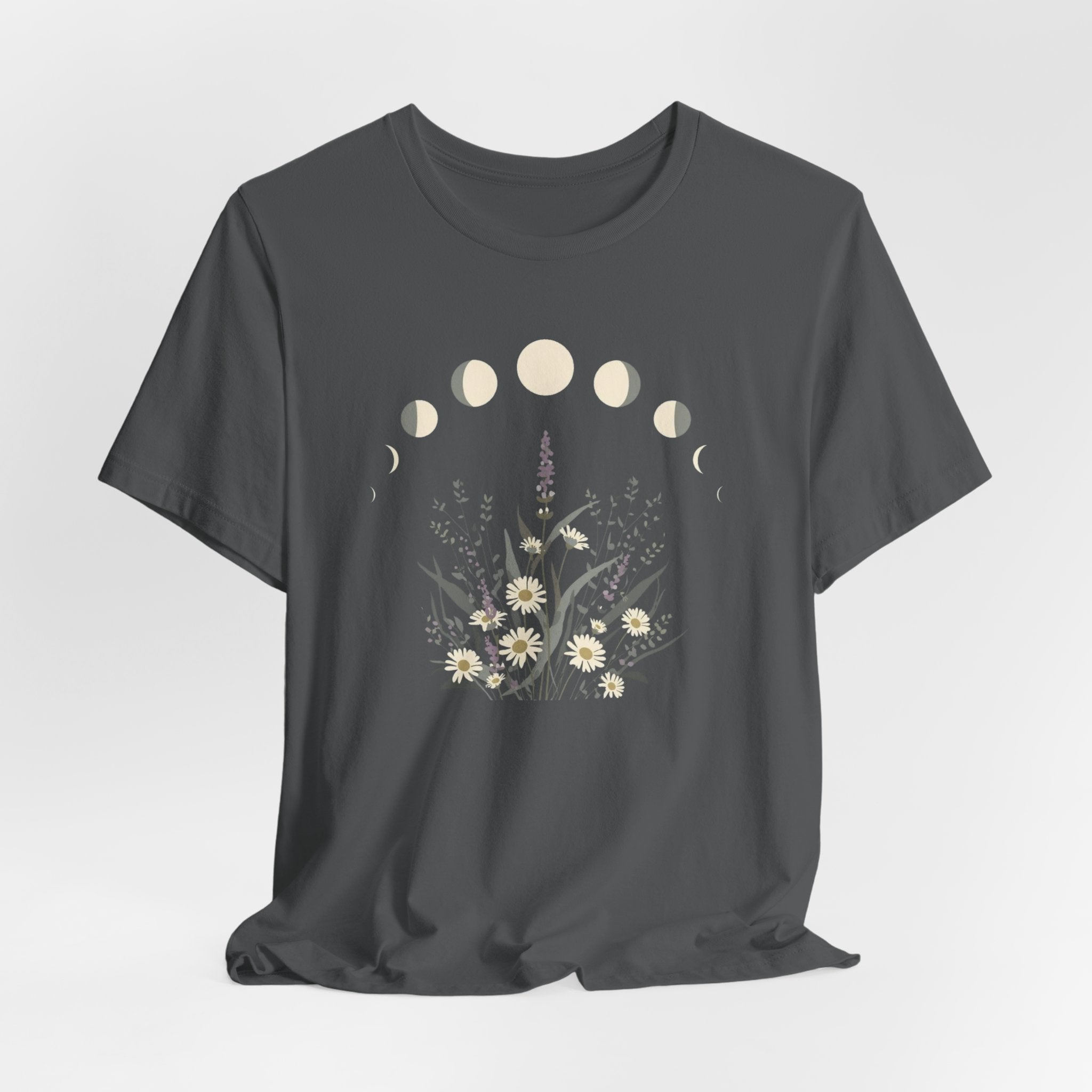 Lavender and Daisy Moon Phases T-Shirt