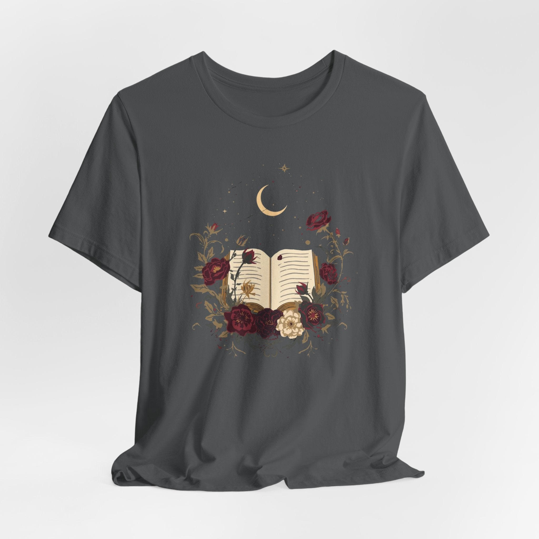Celestial Rose Book Lover Graphic T-Shirt