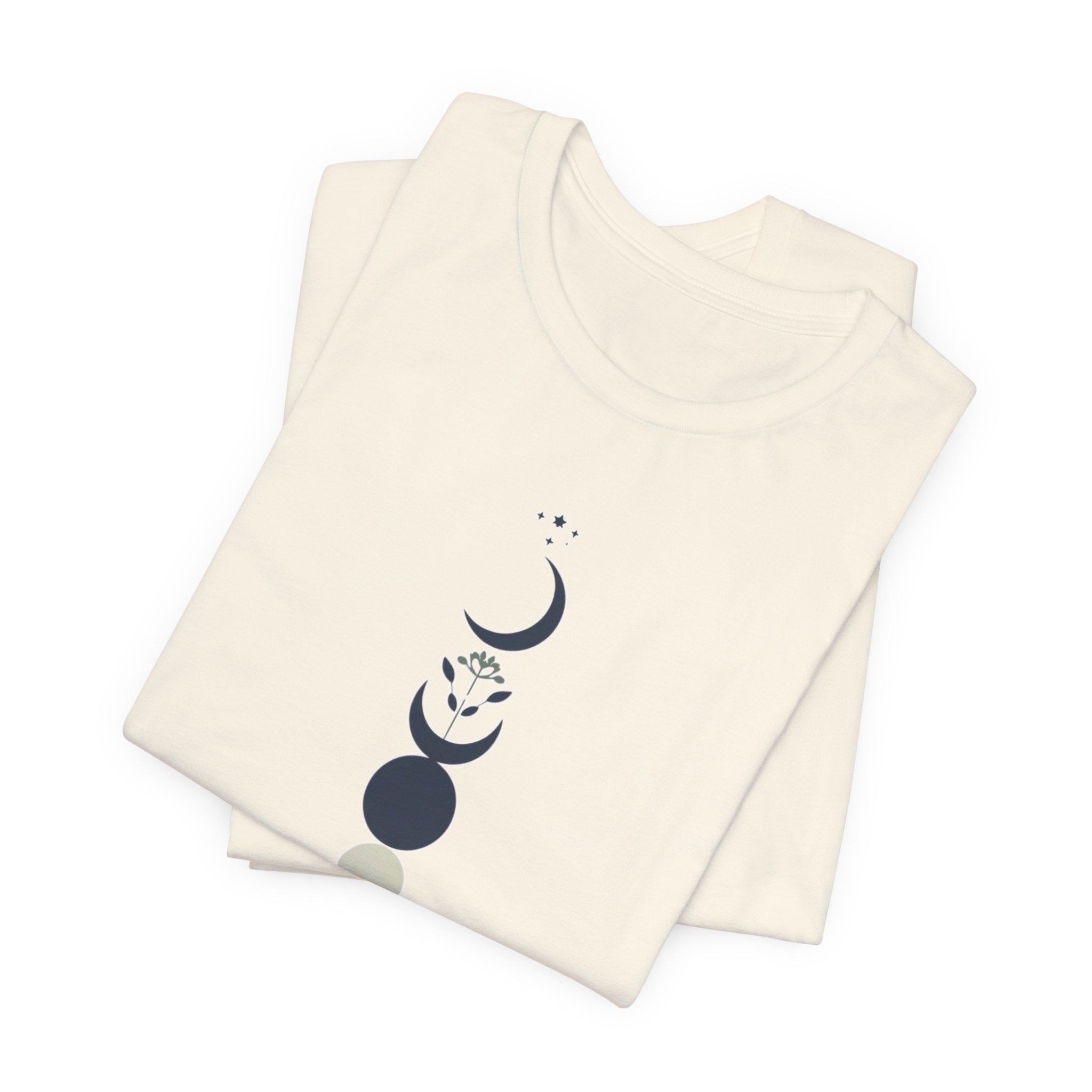Blue Scandinavian Crescent Moon T-Shirt