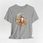 Crescent Moon and Wildflower Fox T-Shirt