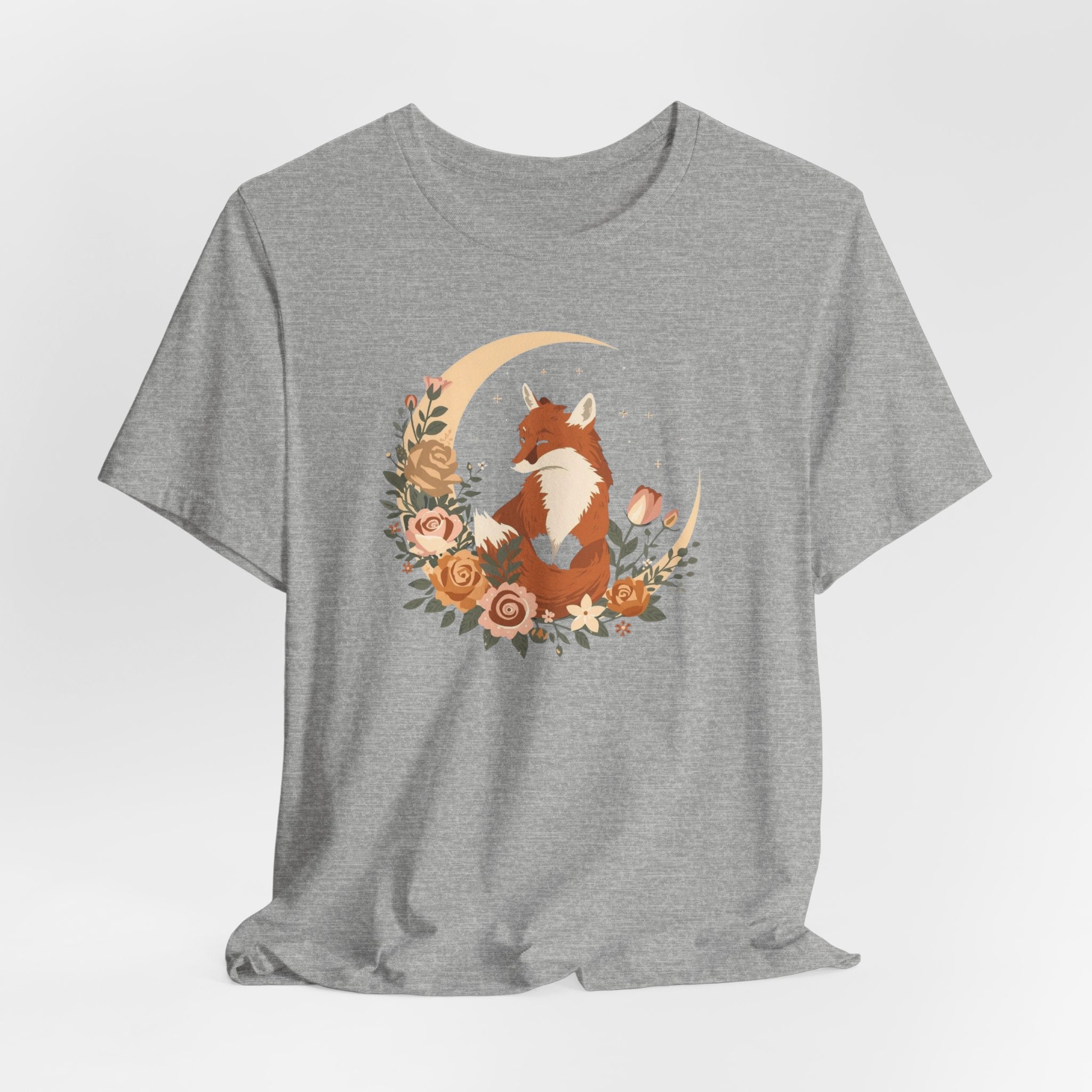 Crescent Moon and Wildflower Fox T-Shirt