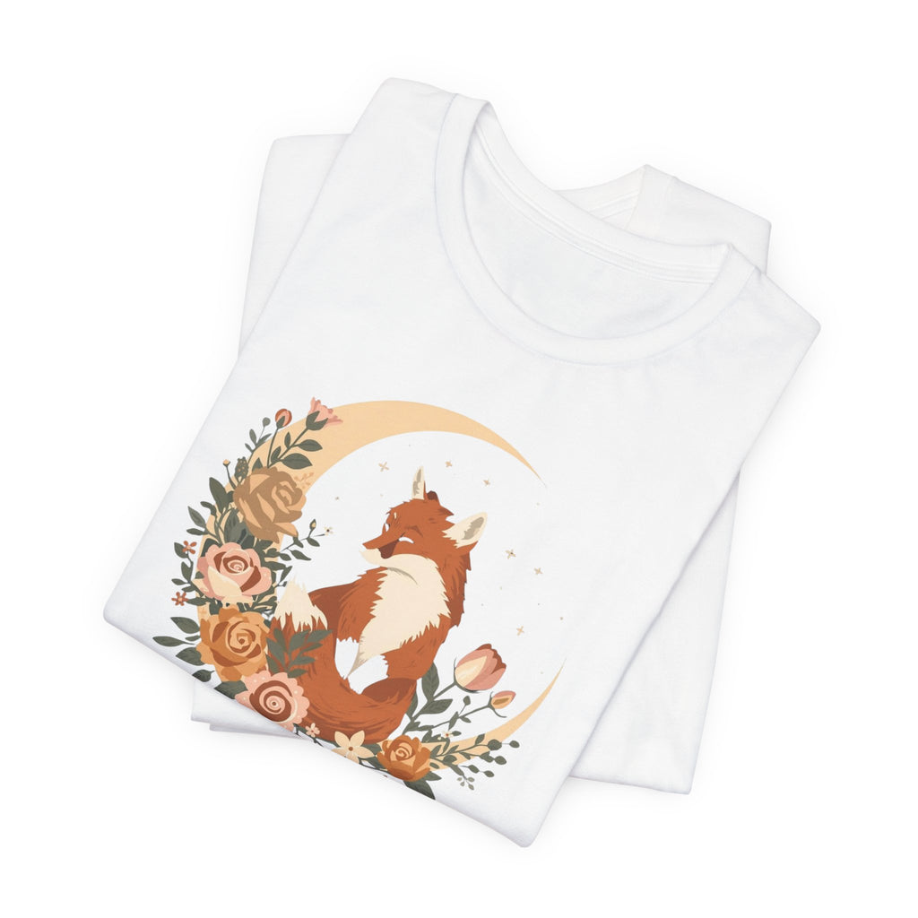 Crescent Moon and Wildflower Fox T-Shirt